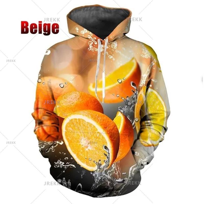 New Fashion Autumn And Winter Sweatshirts Pullover 3d Fruit Print Hoodie Men Unisex Cool Fashion Long-sleeved Hoodies Top