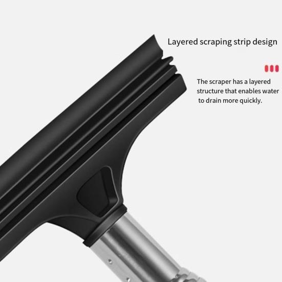 Side Mirror Squeegee, Car Rearview Mirror Cleaning Brush, Telescopic Exterior Mirror Cleaner for Wiping Defogging, Portable Snow Removal Car Accessory