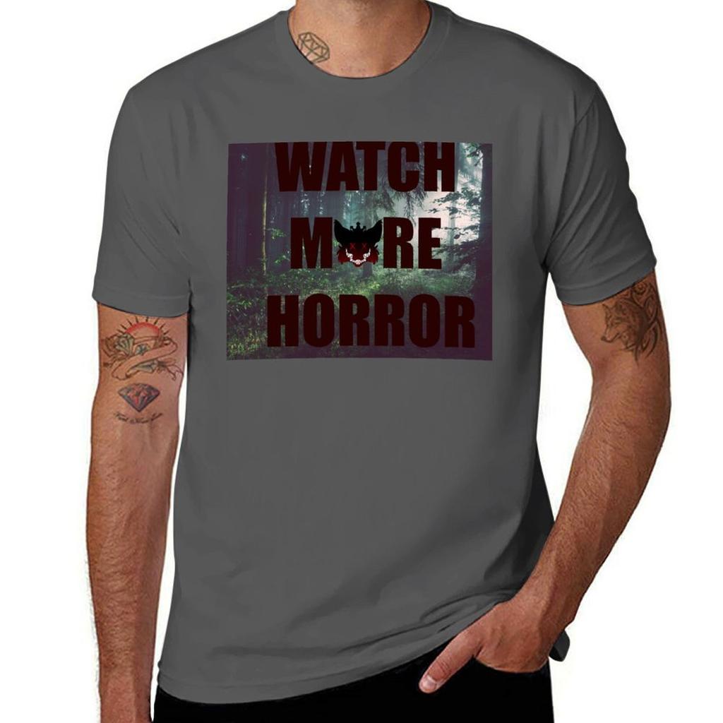 Watch More Horror Tshirt Basic Daily Outfit Short Sleeve Tee