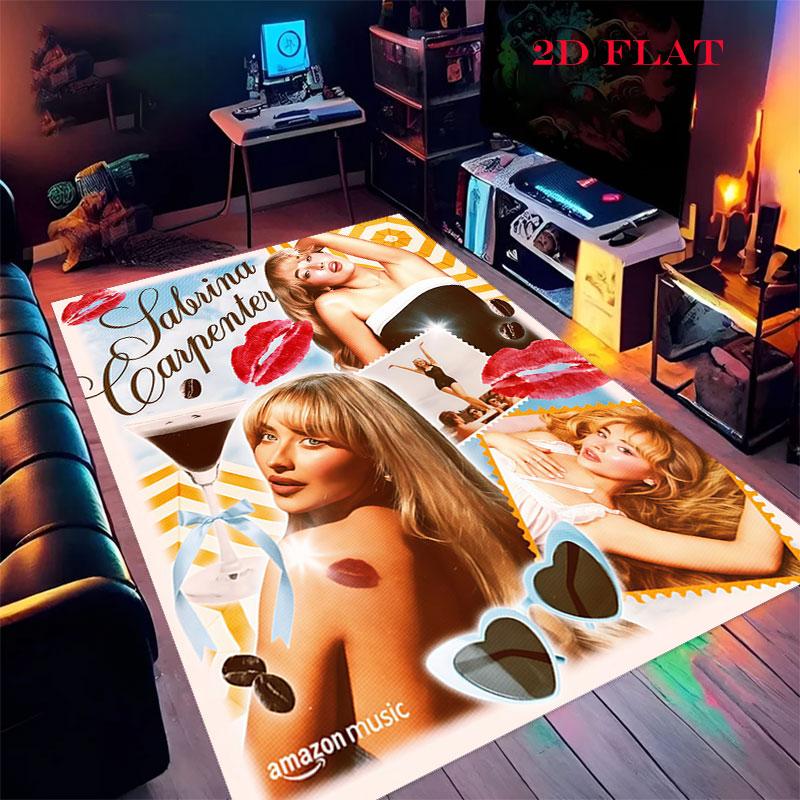 Sabrina Carpenter Glow Carpet Rug for Living Room Bedroom Home Sofa Decoration,Kids play Nonslip Floor Mat