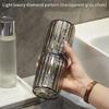 Travel Toothbrush Organizer Portable Toothbrush Organizer With Cover Toothbrush Cup Transparent Stripes Toothbrush Organizer