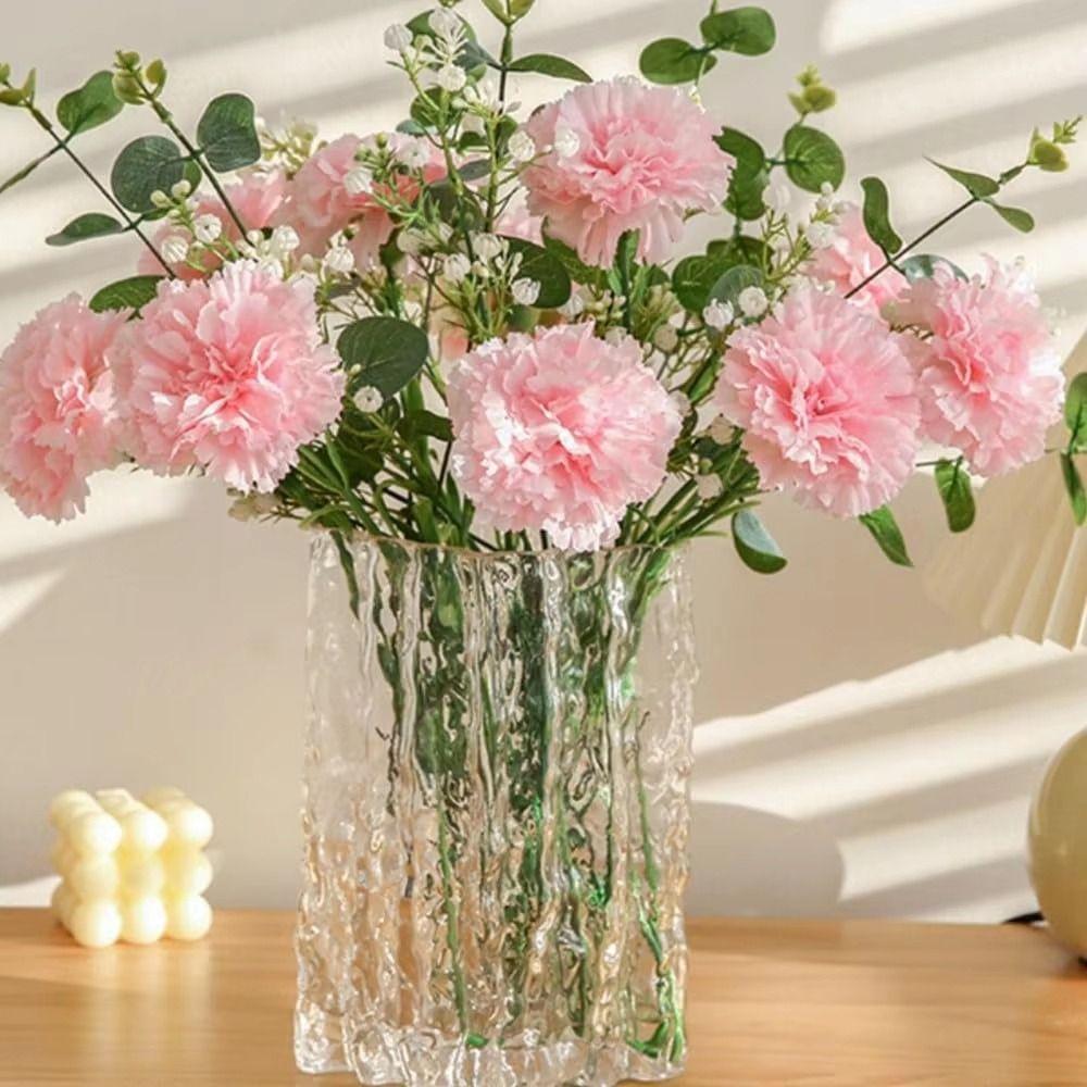 10Pcs Silk Artificial Carnation Pink Red Floral Arrangement Flowers Fake Bouquet  Event Decoration
