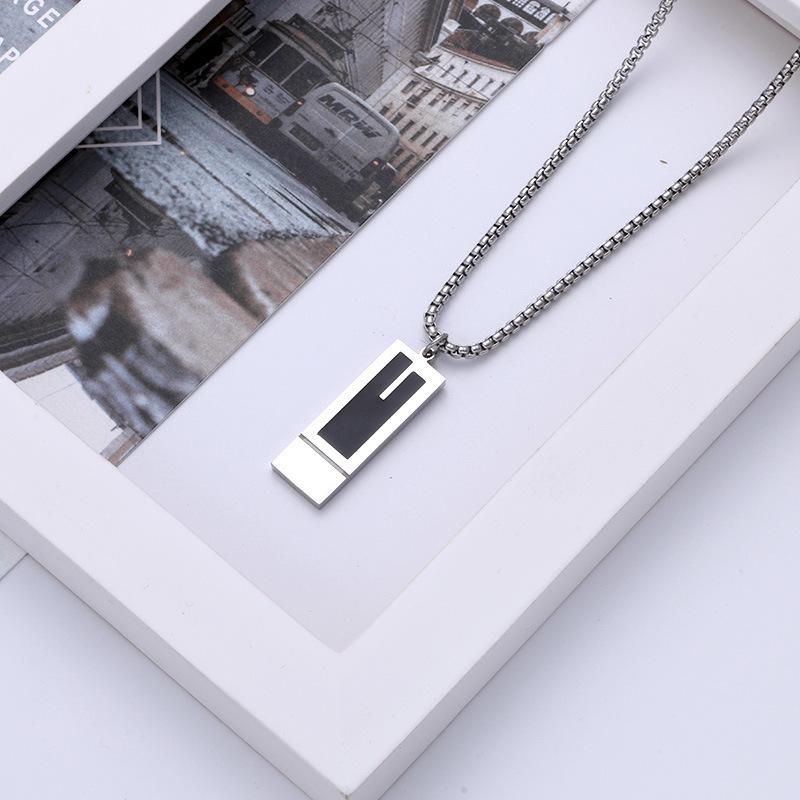 Men's Titanium Steel Hip Hop Pendant Necklace - Trendy, Non-fading Street Style