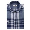 26ss Linen Blend Big Check Summer Short Sleeve Regular Fit Casual Shirt Dms