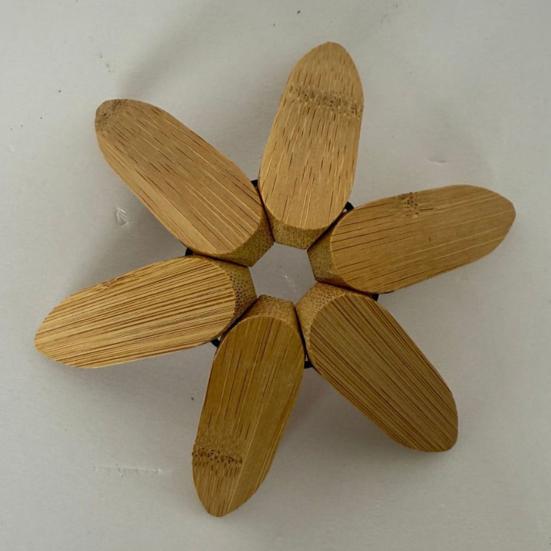 3/4/5Pcs Placemat Christmas Tree Design Bamboo Table Cushion Coaster Set High Temperature Resistant Insulation Mat