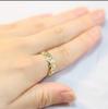 Hand-carved Wavy Edge Ring Anniversary Ring Bride Wedding Engagement Ring Personalized Gift