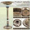 Vintage Bird Bath Feeder Bowl for Outdoor Garden Decor Courtyard Parrot Hummingbird Wild Birds Feeding Watering Supplies