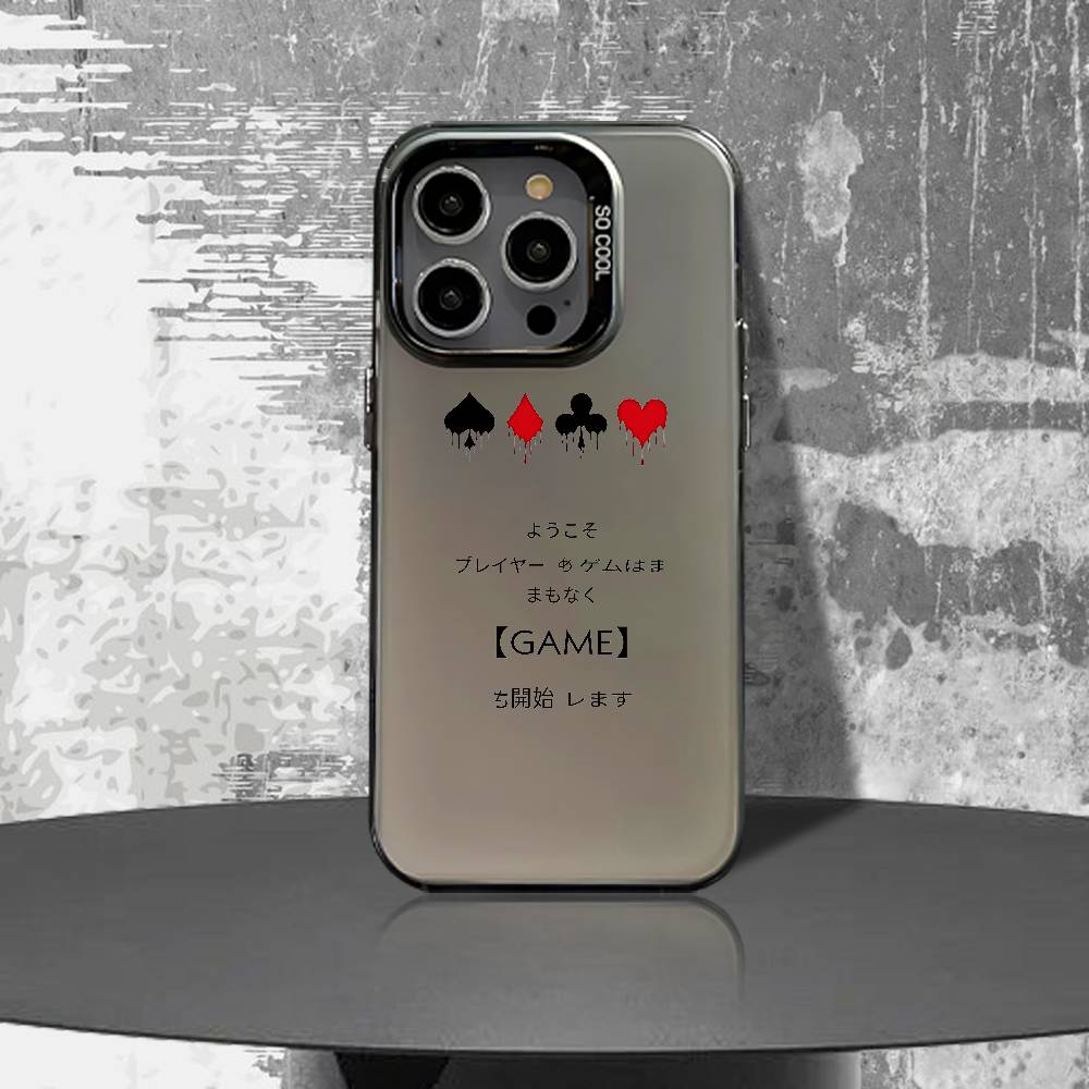 

A-Alice in B-Borderland Phone Case For iPhone 16,15,14,13,12,11,Pro,XS,Max,Plus,Mini,SE4,E Black Matte Shockproof Cover iPhone12
