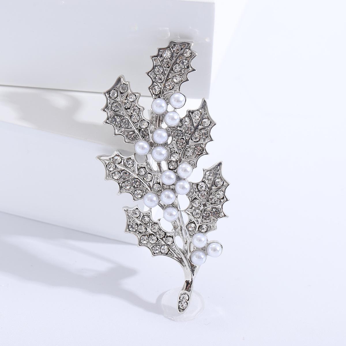 

Кожа Подкладка Жемчуг Стразы Лист Брошь Нагрудная Пряжка Брошь Анти-Свет Пряжка Булавка Классическая Темпераментная Одежда