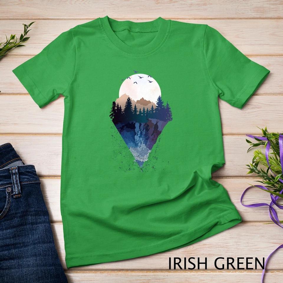 Funny Geometric Mountain Abstract Geometry Outdoor Gifts T-Shirt Unisex T-shirt 5 2XL