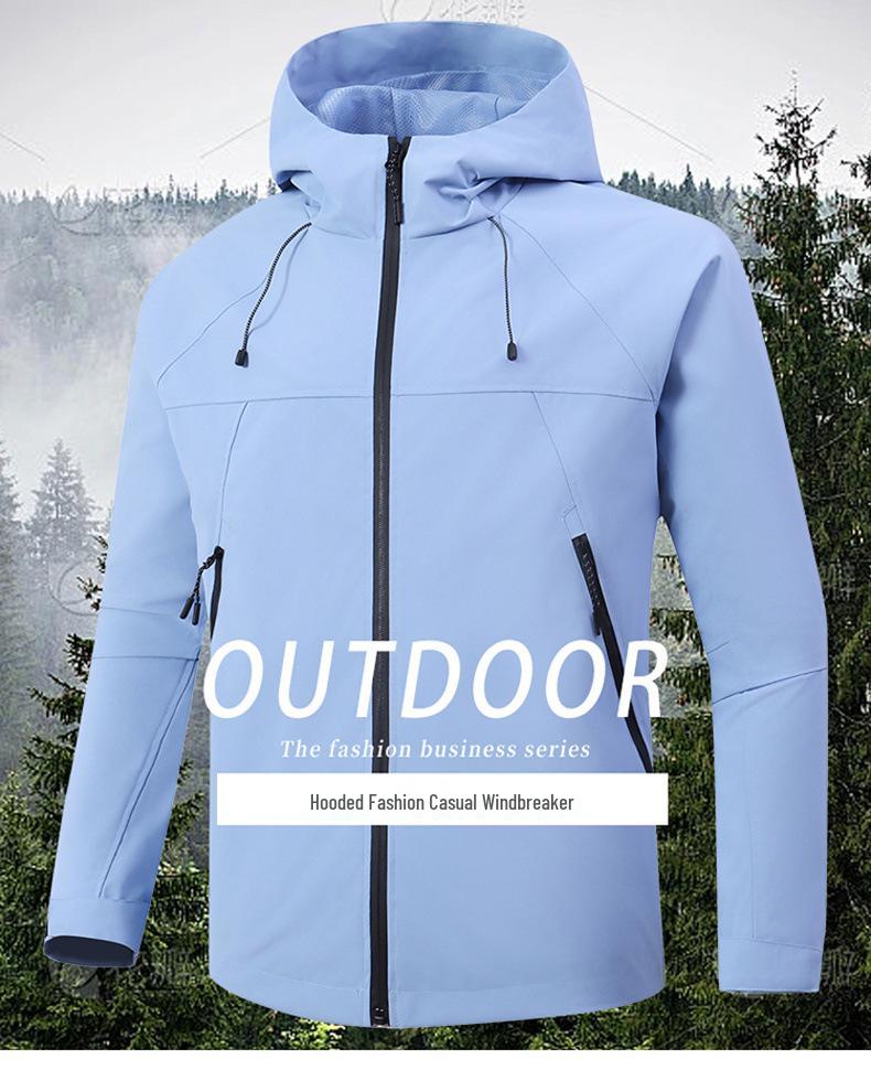 Unisex Outdoor Kapuzen-Softshelljacke - Winddicht, Wasserdicht & Atmungsaktiv für Frühling & Herbst Bergsteigen