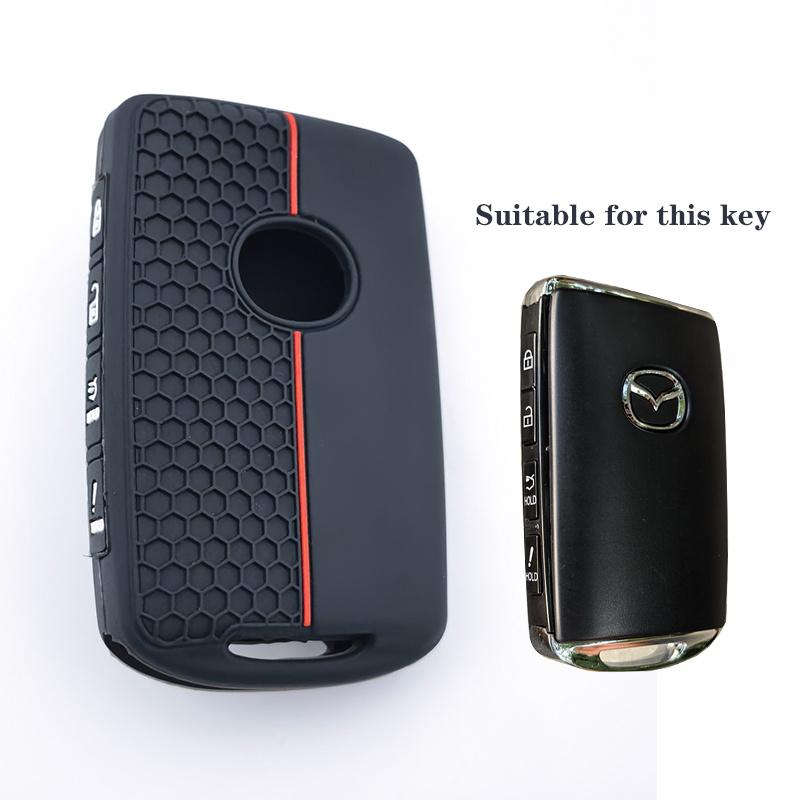 

Silicone Car Remote Key Case Cover For Mazda 3 Alexa Cx30 Cx-4 Cx5 Cx-5 Cx8 Cx-8 Cx-30 Cx9 Cx-9 Protector Fob Accessories Shell
