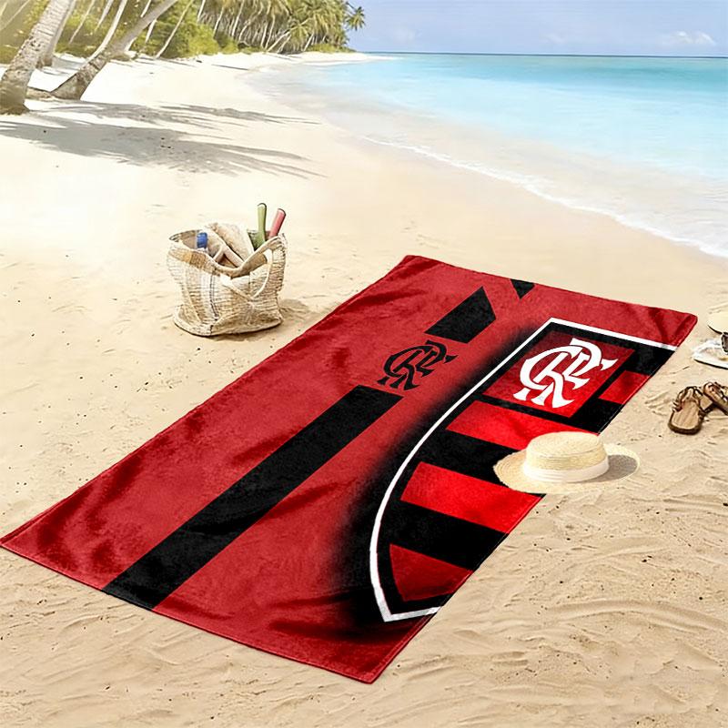 Telo Mare con Stampa Logo Flamengo2, Grande Morbido Asciugatura Rapida per Spiaggia Campeggio Nuoto