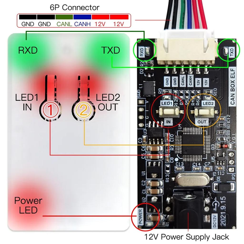 Portatif Otomotiv Arıza Tespit Aleti Veri Kaydetme Analiz Etme Alıcı-Verici Araba CAN BUS Modülü TCU PEPS EPB için Hızlı Etkinleştirme
