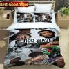 3D Print Fashion Rapper Rod Wave Bedding Set Boys Girls Twin Queen King Size Duvet Cover Pillowcase Bed Boys Adult Bedroom