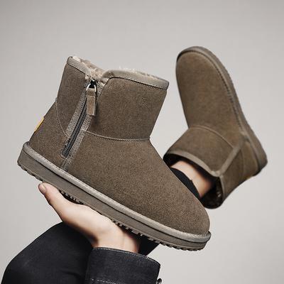 Bottes de neige bottines pour hommes nouvelles chaussures d'hiver à semelle plate chaudes en coton empilées épaissies chaussures pain antidérapantes bottes du Nord-Est