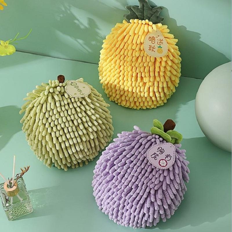 Chenille Handtücher Abwischhandtuch Ball mit Aufhängeschlaufen Schnelltrocknend Weich Saugfähig Mikrofaser Handball Für Küche Badezimmer