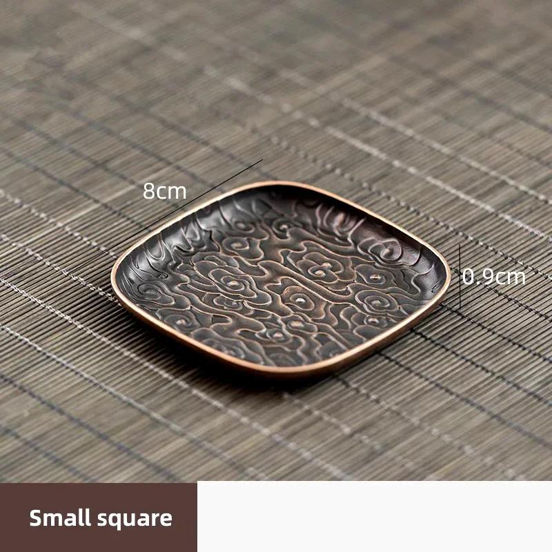 

Подставка под стакан из сплава в стиле ретро Kong Fu, подставка под чашку, круглая, квадратная, теплоизоляционная, коврик для кружки, не допускающий ожогов, держатель для чашки с рисунком облака удачи