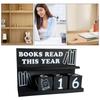 Bücher Gelesen Dieses Jahr Zähler Zielverfolgung Anzeige Schreibtischschild Motivierendes Werkzeug für Kinder Erwachsene Leseherausforderung Weihnachtsgeschenke
