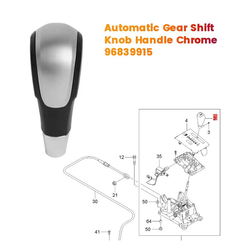 A03Z-Automatic Gear Shift Knob Handle Chrome 96839915 For Aveo T255 1.6 Lxt T/A 2006-2018 Shifterlever Handball