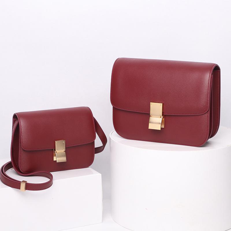 Retro Mała Kwadratowa Torba na Ramię z Ręcznie Wcieranej Skóry Tofu dla Kobiet - Kolekcja Jesień/Zima