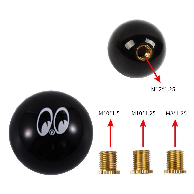 Universal Black Yellow Moon Eyes Racing Stick Shifter Lever Car Gear Knob Manual Automatic Acrylic Auto Shift For Car Styling