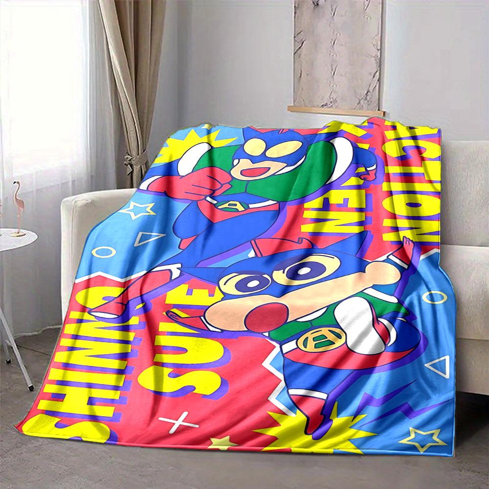 1pc Crayon Shin chan Blanket Soft All Season Throw with Vibrant Design, Perfect for Home, Travel, and Gifts, Ideal for Naps and Camping