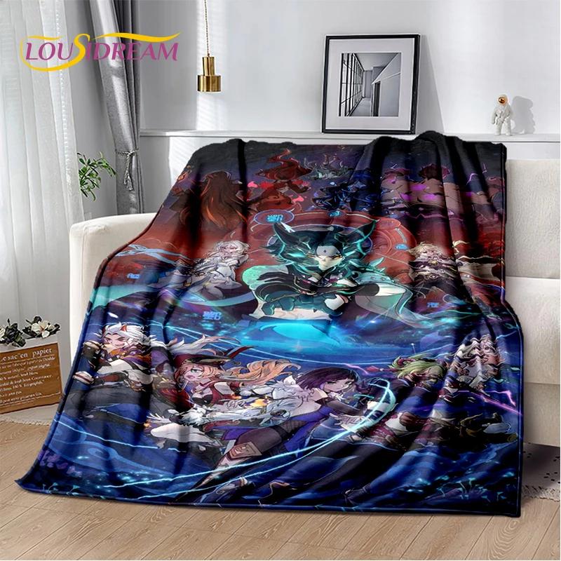 Genshin Impact Cartoon Character Soft Throw Blanket for Bedroom Sofa Picnic  Perfect Child Gift