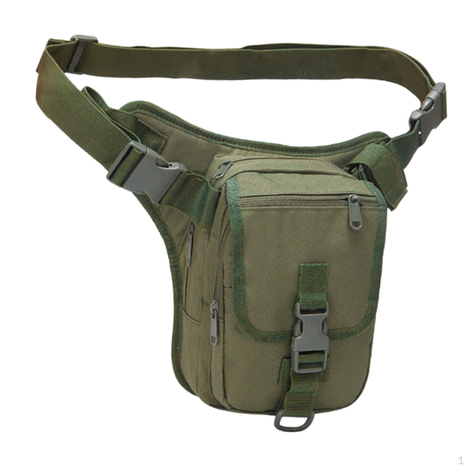 

Сумка на ногу, набедренная поясная сумка для мотоцикла, рыбалки, активного отдыха, кемпинга зелёный