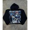 2026 Y2K Streetwear Zip-Up Hoodie Unisex Oversized Pullover Casual Long Sleeve Sweatshirt