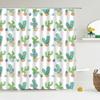 Tropical Cactus Shower Curtain Polyester Fabric Bath Curtain For The Bathroom Decorations Multi-Size Printed Shower Curtains