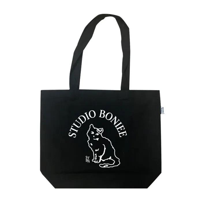Cat Symbol Eco Shoulder Bag Black