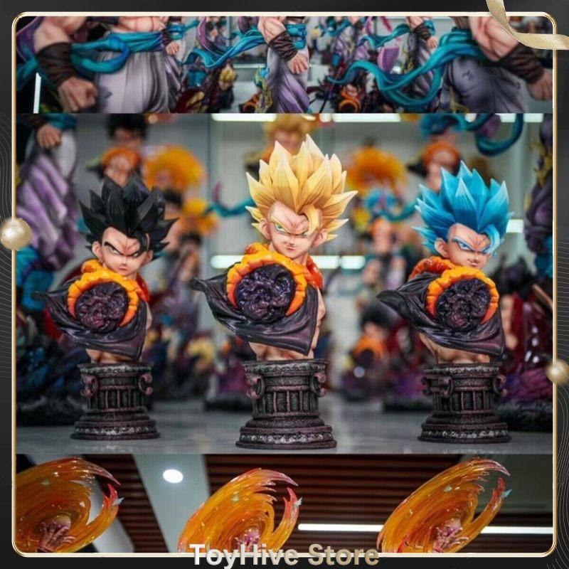 JT Dragon Ball Gogeta Statue Three Head Sculpts Anime Figure Model Desktop Decoration Collectible Gift For Collectors