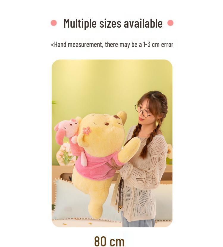 Entzückendes liegendes Bären-Plüschkissen - Ferkel & Winnie Puuh Puppe für Kinder und Mädchen