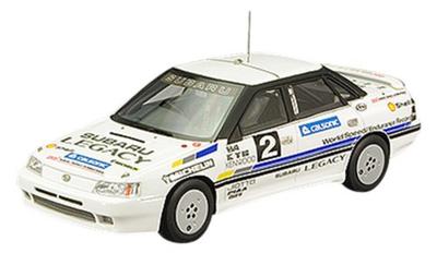 Scale Subaru Legacy Speed Record Car Finished Model LA-X 1/43 100,000km No. 2, White,