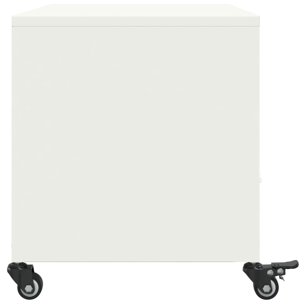 Vidaxl Szafka Rtv, Biała, 68X39X43,5 Cm, Stal