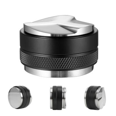 51/53/58mm Einzel-Doppelkopf Edelstahl Kaffee Tamper Verstellbarer Tiefen-Leveler Verteiler