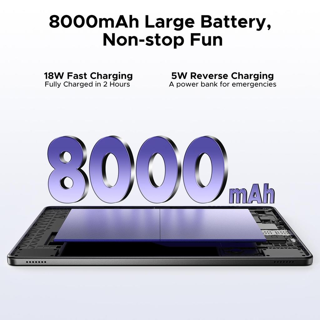 DOOGEE Tab G6+ 11 inch Tablet Android 16, 32GB RAM+256GB ROM (TF 2TB), 13MP Camera, Tablets with Sim Card Slot