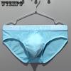 Men's Breathable Triangle Underwear Men's Mid Waist Solid Color Simple and Sexy Underwear Men's Style