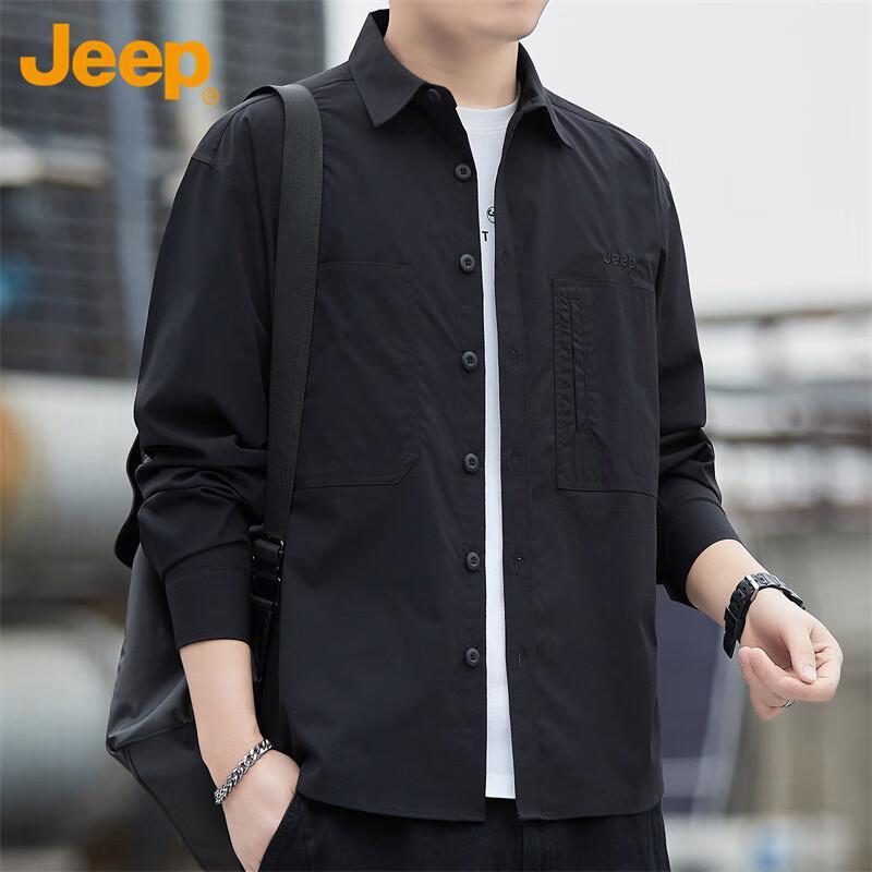 JEEP Men s Loose Fit Long Sleeve Work Shirt XL