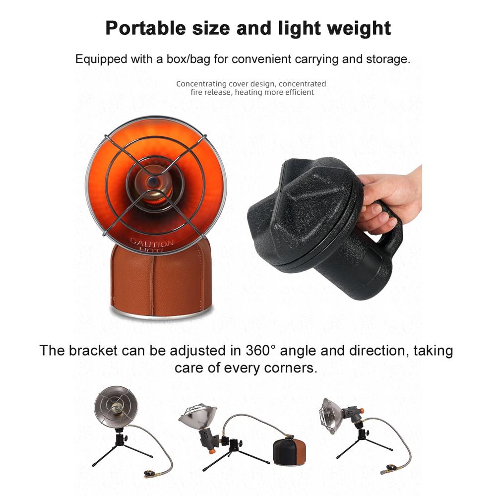 Outdoor Camping Fishing GasHeaters Portable Heating Device Adjustable Hiking Warmer Winter Tent