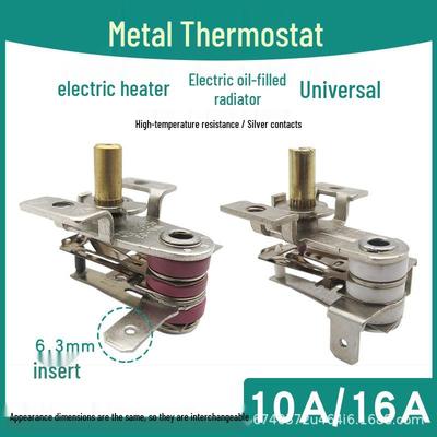 Universal Electric Oil Heater Thermostat - 10A/16A Adjustable Temperature Control Switch, Heater Accessories