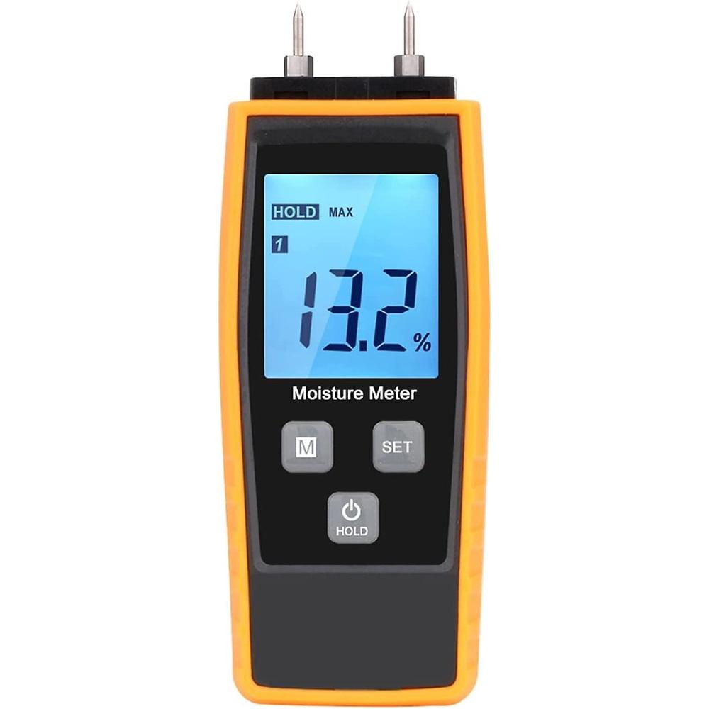 Moisture Meter,digital Wood Moisture Meter 0-80% Moisture Tester Detector With Backlit Lcd Display