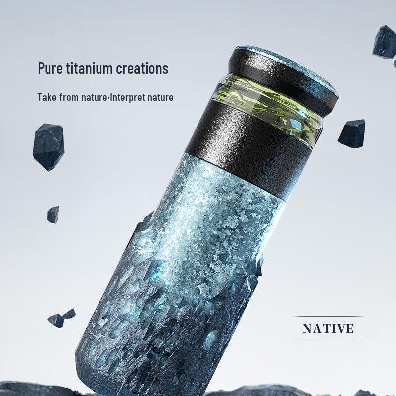 TOMIC Pure Titanium Portable Tea Bottle