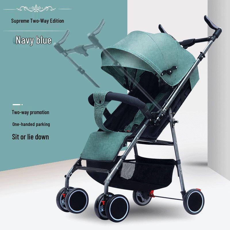 

Портативная детская коляска с высоким положением сиденья, двумя положениями, амортизацией и складыванием одной кнопкой