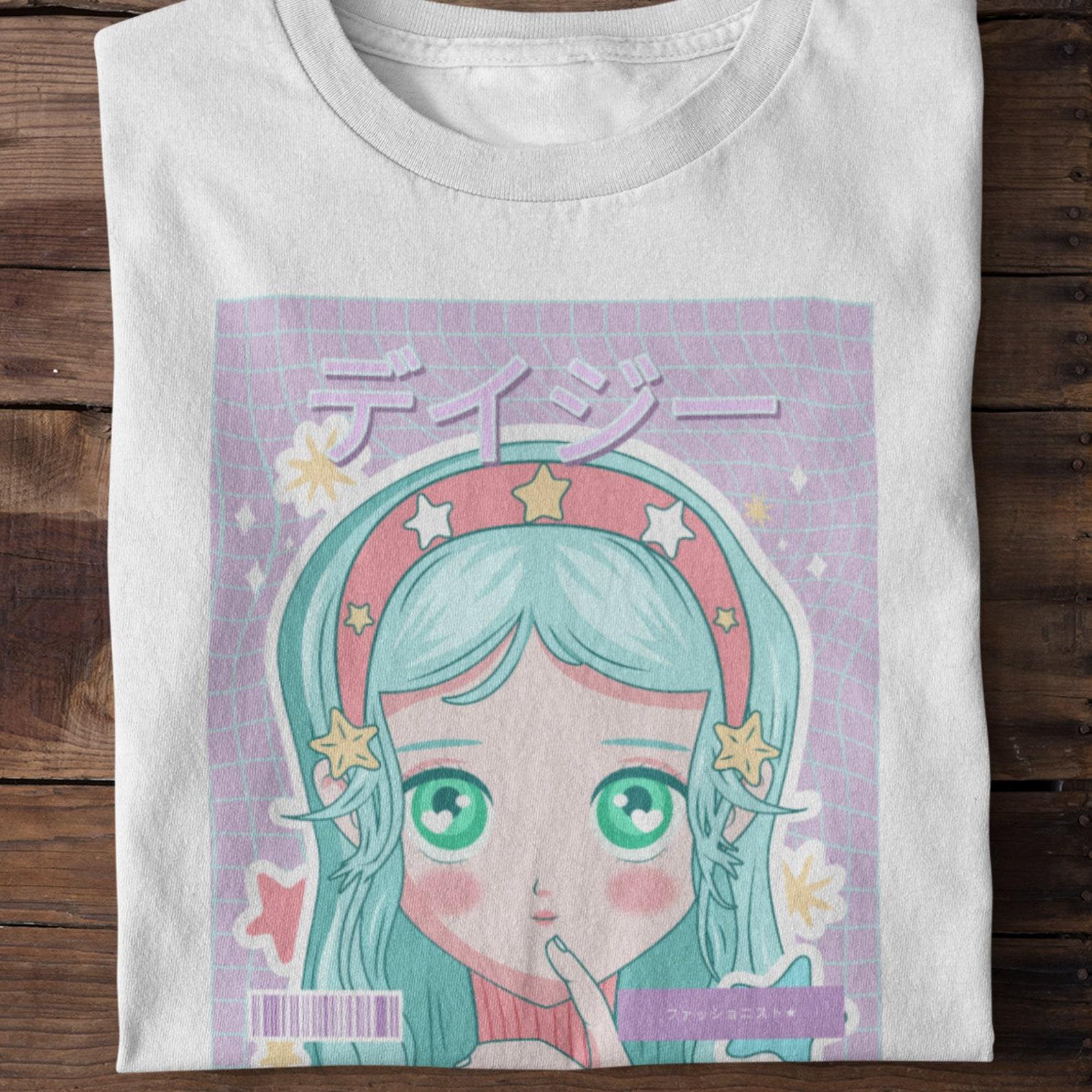 Japan Anime Manga Girl T shirt / Manga Illustration / Dragon / Japanese Comics / Kawaii / 4 S