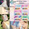 Cosplay Essential: 4-Color Stage Makeup Glitter & Pearlescent Body Stickers for Concerts & Tattoos