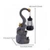Animal Figurine & Outdoor Ornament Waterproof Solar Elephant Lantern Automatic Night Lighting Resin