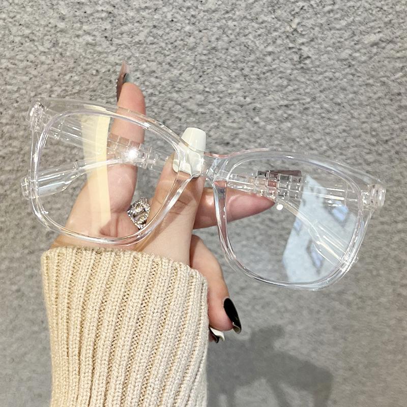 3PCS Anti-blue Light Modern Sleek Glasses for Ladies with Regular Eyeglass Frame Finished Retro Flat Light Frame