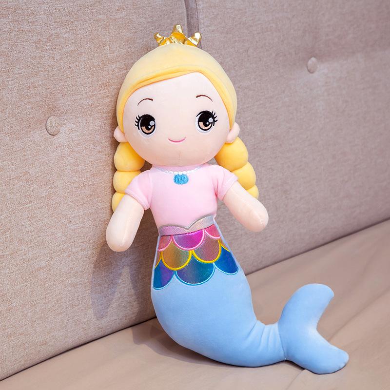 Cute Mermaid Doll Plush Toy Bed Sleeping Pillow Princess Doll Giving Girl Child Birthday Gift